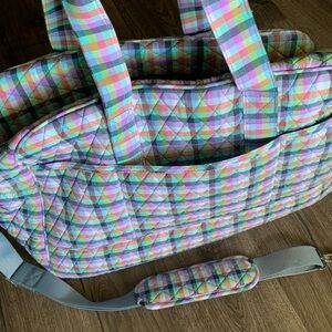 Vera Bradley NWT Grand Traveler, gingham plaid